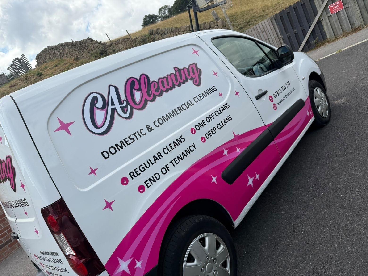CA Cleaning branded van
